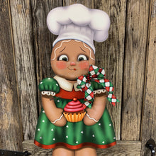 Load image into Gallery viewer, Gingerbread Decoration, Christmas baking decoration, Gingerbread and cupcake, gingerbread decor, Baking gingerbread, Candy land baking decor