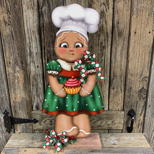 Load image into Gallery viewer, Gingerbread Decoration, Christmas baking decoration, Gingerbread and cupcake, gingerbread decor, Baking gingerbread, Candy land baking decor