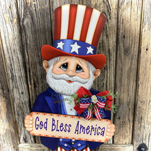 Load image into Gallery viewer, Patriotic decoration Uncle Sam Summer, USA, America sign, Fourth of July, Veterans Day, Memorial Day, 4th of July for entryway mantle, porch