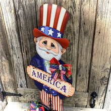 Load image into Gallery viewer, Patriotic decoration Uncle Sam Summer, USA, America sign, Fourth of July, Veterans Day, Memorial Day, 4th of July for entryway mantle, porch
