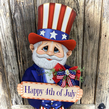 Load image into Gallery viewer, Patriotic decoration Uncle Sam Summer, USA, America sign, Fourth of July, Veterans Day, Memorial Day, 4th of July for entryway mantle, porch