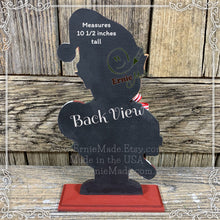 Load image into Gallery viewer, Christmas elf decoration, Holiday tiered tray, wood Elf shelf sitter, Christmas table decor, Sweets, Gingerbread, Elf and Candy Cane decor