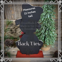 Load image into Gallery viewer, Snowman decoration, Shelf sitter Snowman, Christmas tiered tray decor, Winter tiered tray sitter, Christmas decoration, Wooden Snowman decor