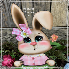 Load image into Gallery viewer, Spring Decoration, Easter Bunny centerpiece, Farmhouse Easter Springtime Tiered tray decor, wooden Bunny shelf sitter on base, Easter Rabbit