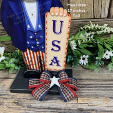 Load image into Gallery viewer, Patriotic decoration Uncle Sam Summer, USA, America sign, Fourth of July, Veterans Day, Memorial Day, 4th of July, table, tiered tray decor