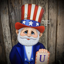 Load image into Gallery viewer, Patriotic decoration Uncle Sam Summer, USA, America sign, Fourth of July, Veterans Day, Memorial Day, 4th of July for entryway mantle, porch