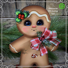 Load image into Gallery viewer, Gingerbread Decoration, Christmas centerpiece, Wooden Gingerbread Tiered tray, gingerbread decor, gingerbread doll, Candy centerpiece decor