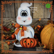 Load image into Gallery viewer, Halloween centerpiece, Halloween Decoration, Cute Ghost for tiered tray, Jack o lantern table decor, Halloween Wood crafts, Ghost decoration