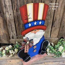 Load image into Gallery viewer, Patriotic Uncle Sam Summer decoration, USA, America sign, Fourth of July, Veterans Day, Memorial Day, 4th of July table decor, porch sitter