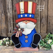Load image into Gallery viewer, Patriotic Uncle Sam Summer decoration, USA, America sign, Fourth of July, Veterans Day, Memorial Day, 4th of July table decor, porch sitter