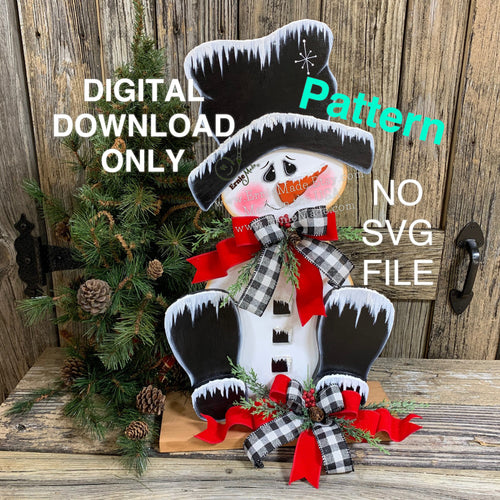 Snowman Wood Pattern, Download, Tutorial, Christmas e-pattern, Snowman DIY instructions, Wood craft decor, Christmas E-pattern, craft how to