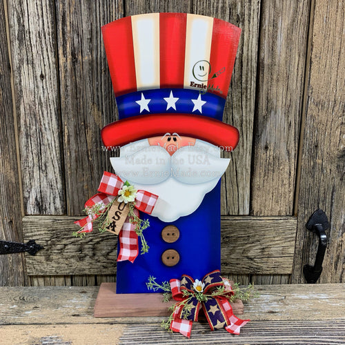 Uncle Sam, Patriotic decoration, Summer decor, Primitive wooden Uncle Sam, Americana, Fourth of July, Independance Day decor, Porch greeter