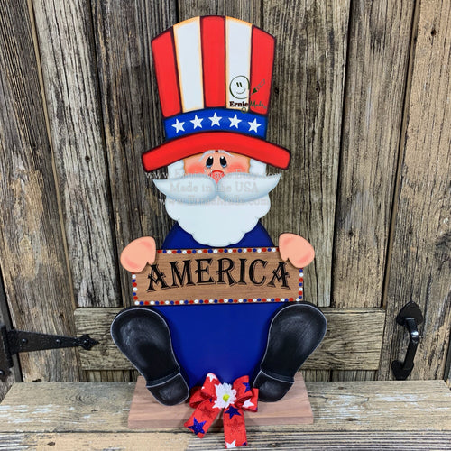 Uncle Sam, Patriotic decoration, Summer Arrangement, Independance day decor, Wooden Uncle Sam, Primitive, 4th of July, Summer porch greeter