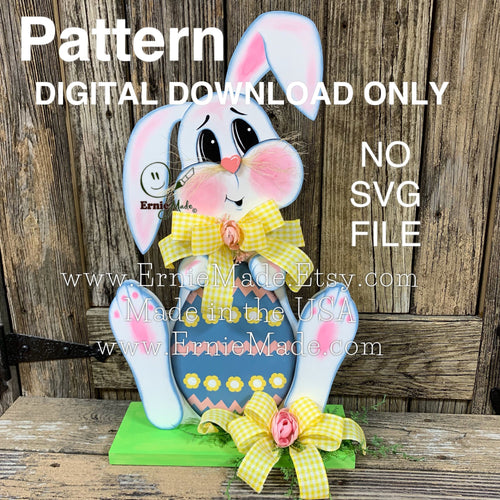 Digital Bunny Pattern, Easter Bunny Pattern, DIY Easter Rabbit, Primitive Bunny pattern, Instant download Wood bunny porch greeter pattern