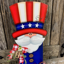 Load image into Gallery viewer, Patriotic decoration Uncle Sam Summer, USA, America sign, Fourth of July, Veterans Day, Memorial Day, 4th of July for entryway mantle, porch
