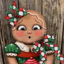 Load image into Gallery viewer, Gingerbread Decoration, Christmas baking decoration, Gingerbread and cupcake, gingerbread decor, Baking gingerbread, Candy land baking decor

