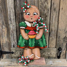Load image into Gallery viewer, Gingerbread Decoration, Christmas baking decoration, Gingerbread and cupcake, gingerbread decor, Baking gingerbread, Candy land baking decor
