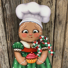 Load image into Gallery viewer, Gingerbread Decoration, Christmas baking decoration, Gingerbread and cupcake, gingerbread decor, Baking gingerbread, Candy land baking decor
