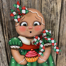 Load image into Gallery viewer, Gingerbread Decoration, Christmas baking decoration, Gingerbread and cupcake, gingerbread decor, Baking gingerbread, Candy land baking decor
