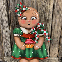 Load image into Gallery viewer, Gingerbread Decoration, Christmas baking decoration, Gingerbread and cupcake, gingerbread decor, Baking gingerbread, Candy land baking decor

