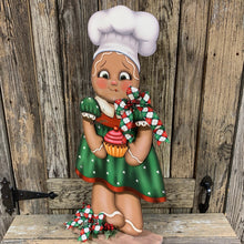 Load image into Gallery viewer, Gingerbread Decoration, Christmas baking decoration, Gingerbread and cupcake, gingerbread decor, Baking gingerbread, Candy land baking decor
