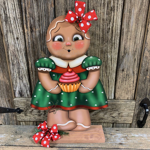 Gingerbread Decoration, Farmhouse Christmas, wooden Gingerbread and cupcake decoration, Candy land gingerbread decor, Christmas centerpiece