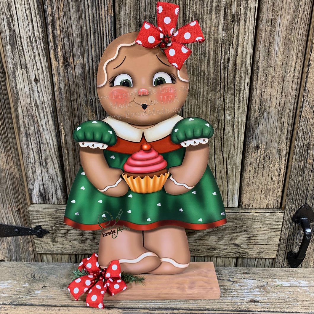 Gingerbread Decoration, Farmhouse Christmas, wooden Gingerbread and cupcake decoration, Candy land gingerbread decor, Christmas centerpiece