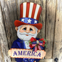 Load image into Gallery viewer, Patriotic decoration Uncle Sam Summer, USA, America sign, Fourth of July, Veterans Day, Memorial Day, 4th of July for entryway mantle, porch
