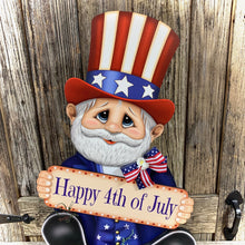 Load image into Gallery viewer, Patriotic decoration Uncle Sam Summer, USA, America sign, Fourth of July, Veterans Day, Memorial Day, 4th of July for entryway mantle, porch

