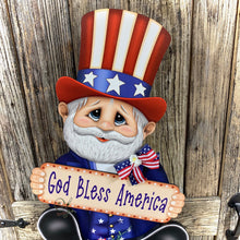 Load image into Gallery viewer, Patriotic decoration Uncle Sam Summer, USA, America sign, Fourth of July, Veterans Day, Memorial Day, 4th of July for entryway mantle, porch
