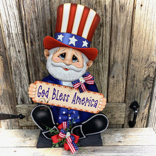 Load image into Gallery viewer, Patriotic decoration Uncle Sam Summer, USA, America sign, Fourth of July, Veterans Day, Memorial Day, 4th of July for entryway mantle, porch
