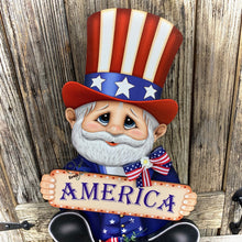 Load image into Gallery viewer, Patriotic decoration Uncle Sam Summer, USA, America sign, Fourth of July, Veterans Day, Memorial Day, 4th of July for entryway mantle, porch
