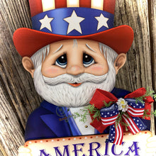 Load image into Gallery viewer, Patriotic decoration Uncle Sam Summer, USA, America sign, Fourth of July, Veterans Day, Memorial Day, 4th of July for entryway mantle, porch
