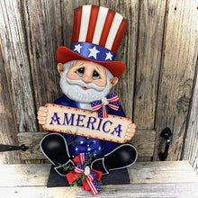 Load image into Gallery viewer, Patriotic decoration Uncle Sam Summer, USA, America sign, Fourth of July, Veterans Day, Memorial Day, 4th of July for entryway mantle, porch
