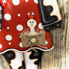Load image into Gallery viewer, Farmhouse cow door hanger, Cow decoration, Wooden Cow sign, Cow door hanger, Farmhouse wall decor, Bovine decor, Farm Cow wreath attachment
