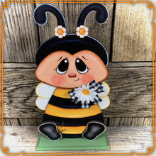 Load image into Gallery viewer, Bee decoration, cute Bee for tabletop, mantle, shelf, kitchen island, Summer Tiered tray decor, Bumble Bee, honeybee, cottage garden
