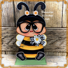 Load image into Gallery viewer, Bee decoration, cute Bee for tabletop, mantle, shelf, kitchen island, Summer Tiered tray decor, Bumble Bee, honeybee, cottage garden
