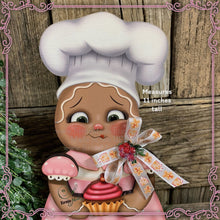 Load image into Gallery viewer, Gingerbread Decoration, Christmas centerpiece, Wooden Gingerbread Tiered tray, gingerbread decor, gingerbread doll, Candy centerpiece decor
