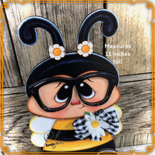 Load image into Gallery viewer, Bee decoration, cute Bee for tabletop, mantle, shelf, kitchen island, Summer Tiered tray decor, Bumble Bee, honeybee, cottage garden
