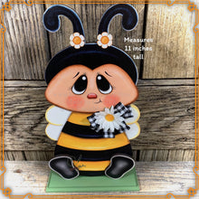 Load image into Gallery viewer, Bee decoration, cute Bee for tabletop, mantle, shelf, kitchen island, Summer Tiered tray decor, Bumble Bee, honeybee, cottage garden
