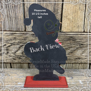 Christmas elf decoration, Holiday tiered tray, wood Elf shelf sitter, Christmas table decor, Sweets, Gingerbread, Elf and Candy Cane decor