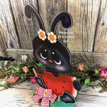 Load image into Gallery viewer, Ant and watermelon decoration, Farmhouse summer decor, Ant tiered tray decor, wood watermelon sign, Summer Watermelon and ant shelf sitter
