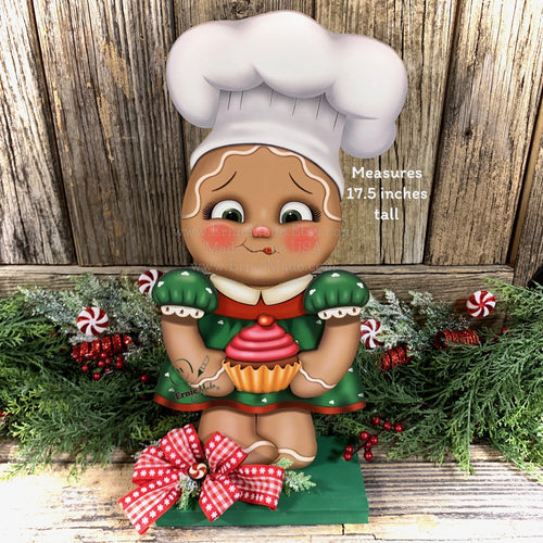 Gingerbread Decoration, Christmas centerpiece, Christmas Gingerbread Tiered decor for the home, gingerbread girl, farmhouse Kitchen decor