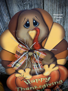 Thanksgiving centerpiece, Turkey decoration, table, mantle, shelf, porch fall decor, Wooden Pilgrim Turkey, Autumn floral table arrangement