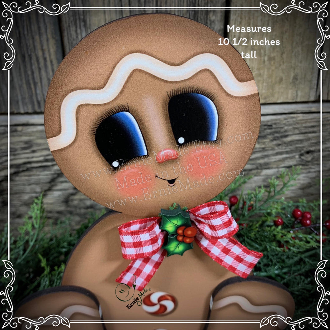 Gingerbread Decoration, Christmas centerpiece, Wooden Gingerbread Tiered tray, gingerbread decor, gingerbread doll, Candy centerpiece decor