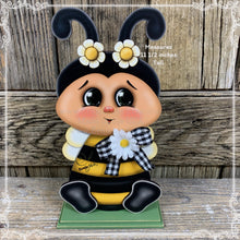 Load image into Gallery viewer, Bee decoration, cute Bee for tabletop, mantle, shelf, kitchen island, Summer Tiered tray decor, Bumble Bee, honeybee, cottage garden
