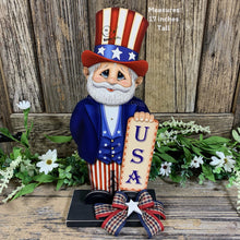 Load image into Gallery viewer, Patriotic decoration Uncle Sam Summer, USA, America sign, Fourth of July, Veterans Day, Memorial Day, 4th of July, table, tiered tray decor
