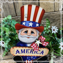 Load image into Gallery viewer, Patriotic decoration Uncle Sam Summer, USA, America sign, Fourth of July, Veteran gift, Memorial Day, 4th of July, table, tiered tray decor

