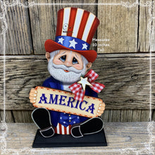 Load image into Gallery viewer, Patriotic decoration Uncle Sam Summer, USA, America sign, Fourth of July, Veteran gift, Memorial Day, 4th of July, table, tiered tray decor
