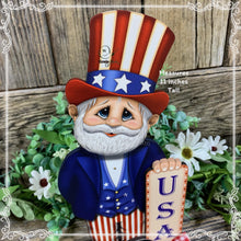 Load image into Gallery viewer, Patriotic decoration Uncle Sam Summer, USA, America sign, Fourth of July, Veterans gift, Memorial Day, 4th of July, table, tiered tray decor
